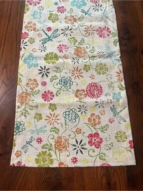 Park Designs Summer Dragonfly Flower Table Runner